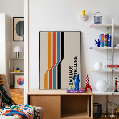 「BAUHAUS Ausstellung Racing Stripes」バウハウスデザインポスター - Ink Jp