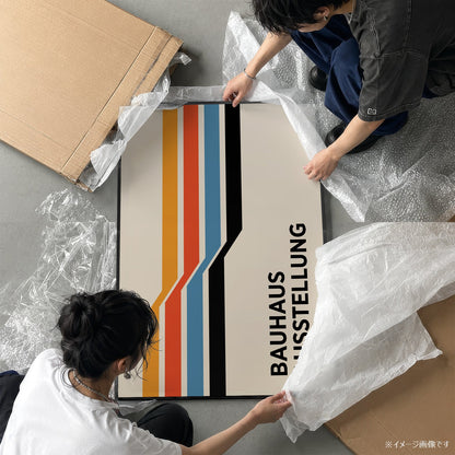 「BAUHAUS Ausstellung Racing Stripes」バウハウスデザインポスター - Ink Jp
