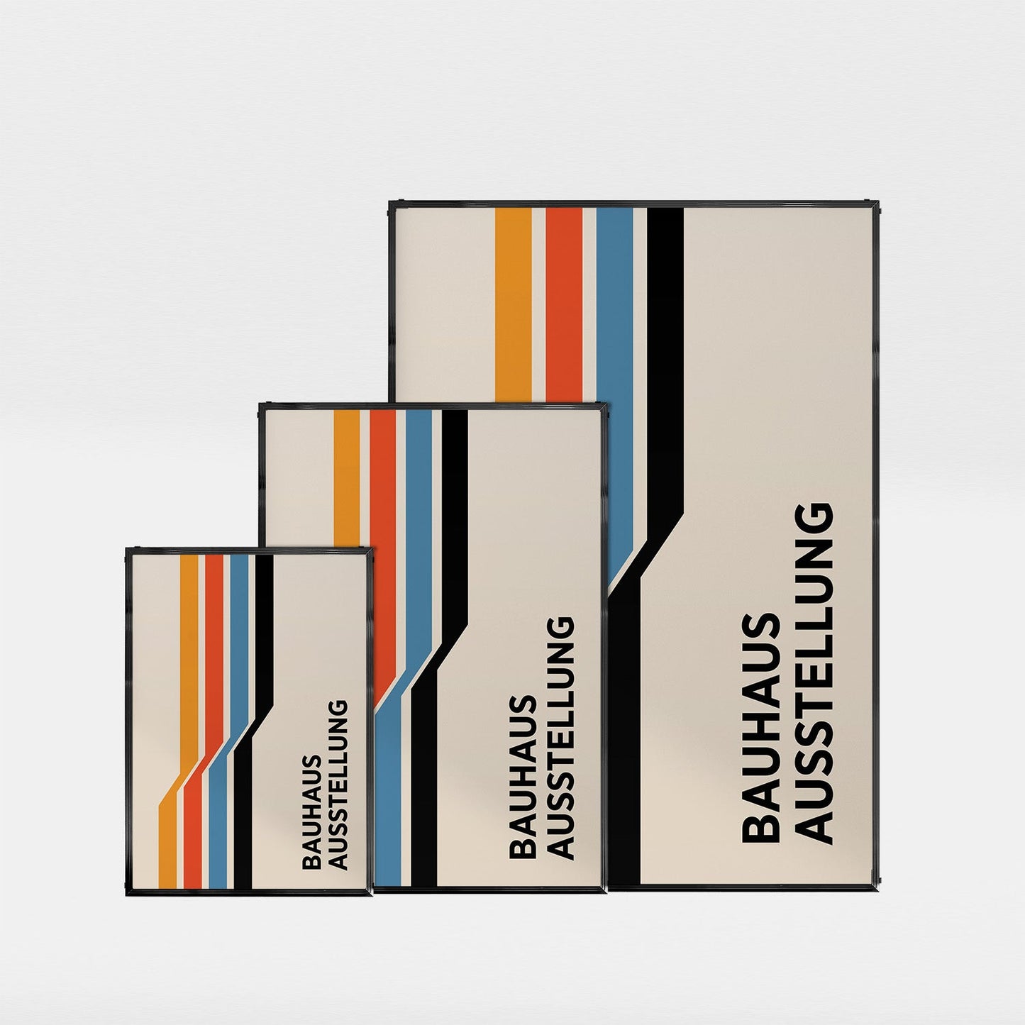 「BAUHAUS Ausstellung Racing Stripes」バウハウスデザインポスター - Ink Jp