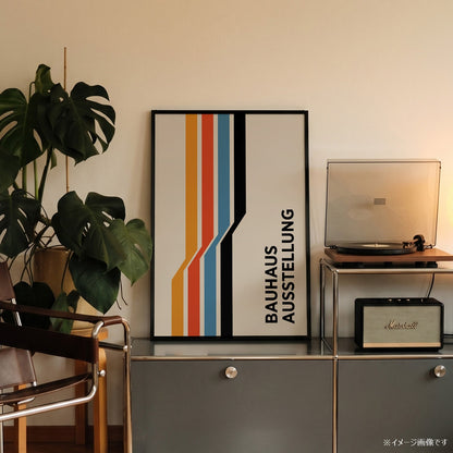「BAUHAUS Ausstellung Racing Stripes」バウハウスデザインポスター - Ink Jp