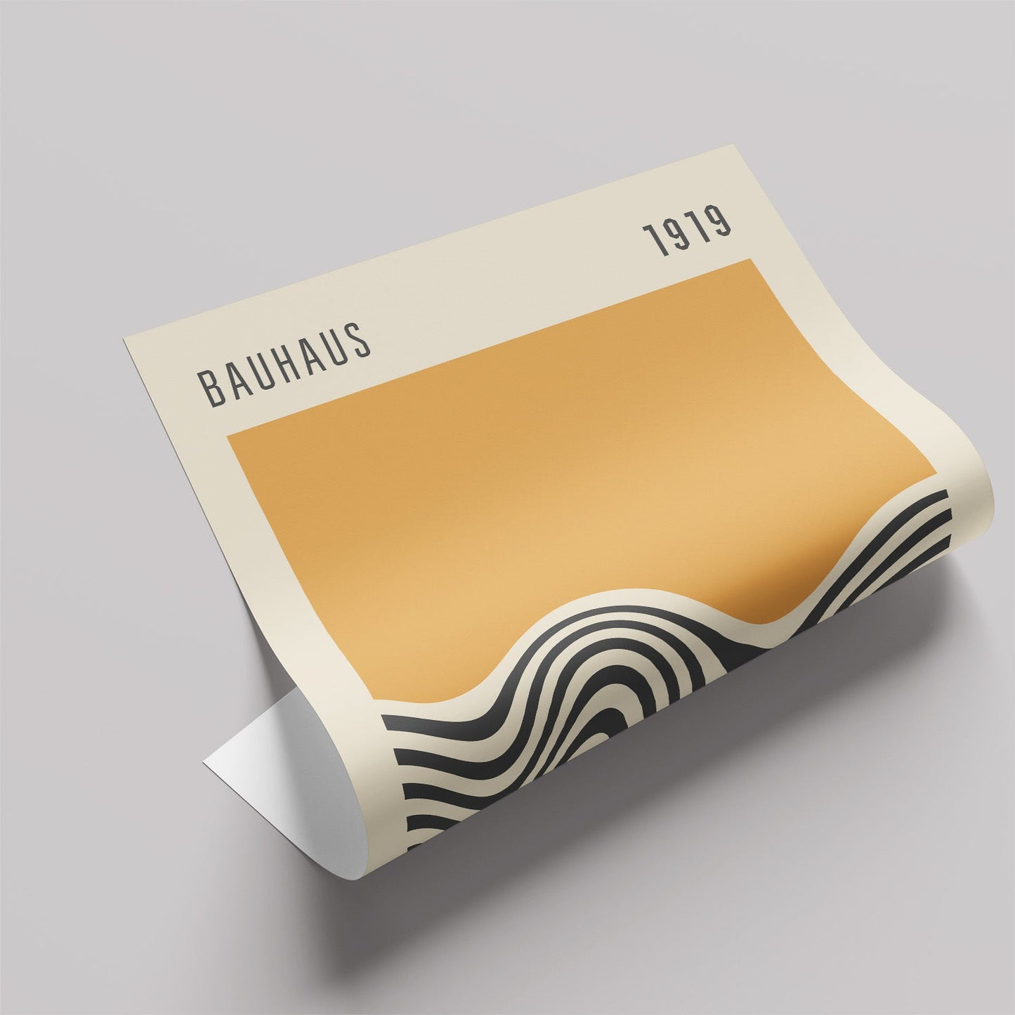 「BAUHAUS Golden Wave 1919」バウハウスデザインポスター - Ink Jp