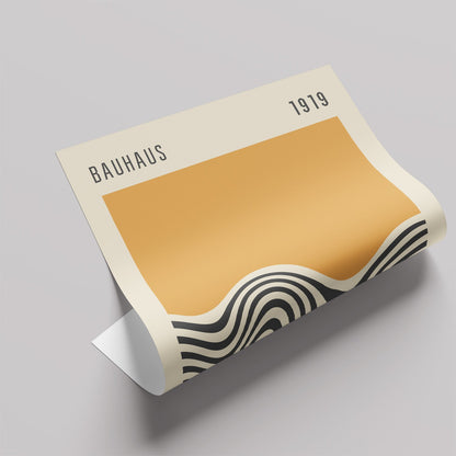 「BAUHAUS Golden Wave 1919」バウハウスデザインポスター - Ink Jp