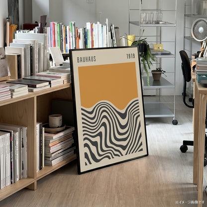 「BAUHAUS Golden Wave 1919」バウハウスデザインポスター - Ink Jp