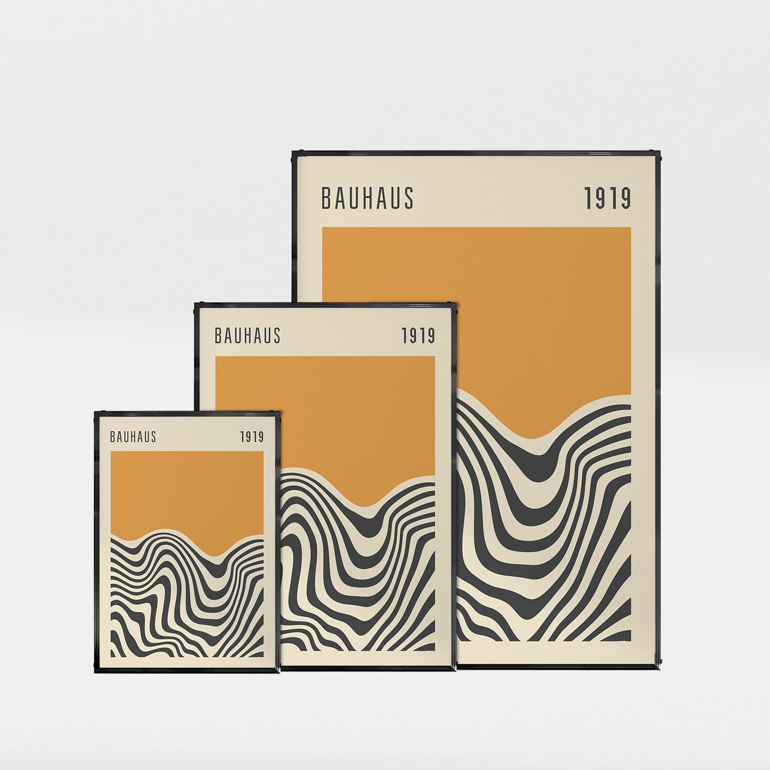 「BAUHAUS Golden Wave 1919」バウハウスデザインポスター - Ink Jp