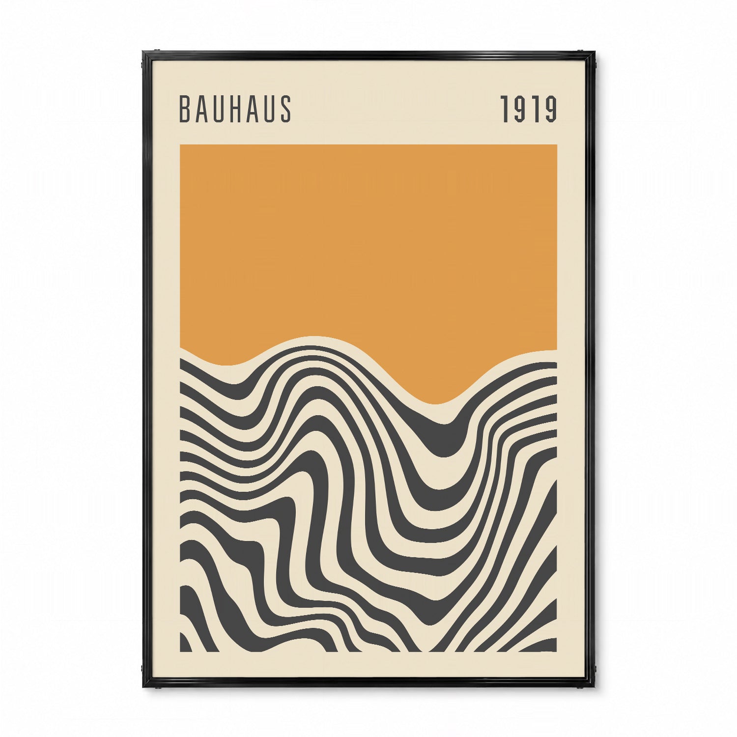 「BAUHAUS Golden Wave 1919」バウハウスデザインポスター - Ink Jp