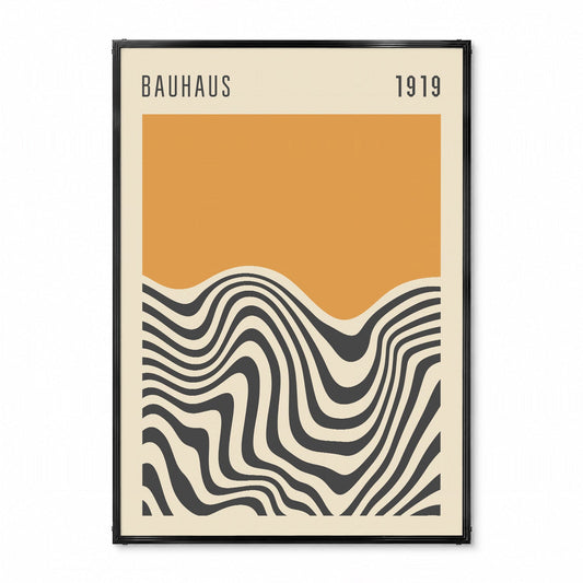「BAUHAUS Golden Wave 1919」バウハウスデザインポスター - Ink Jp