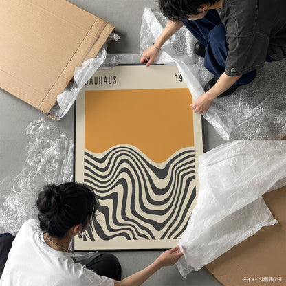 「BAUHAUS Golden Wave 1919」バウハウスデザインポスター - Ink Jp