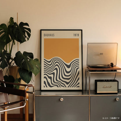 「BAUHAUS Golden Wave 1919」バウハウスデザインポスター - Ink Jp