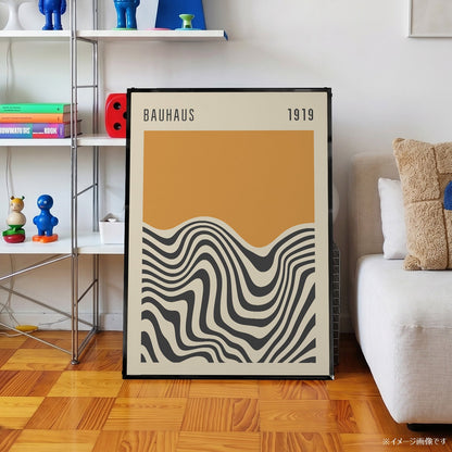「BAUHAUS Golden Wave 1919」バウハウスデザインポスター - Ink Jp