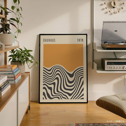 「BAUHAUS Golden Wave 1919」バウハウスデザインポスター - Ink Jp