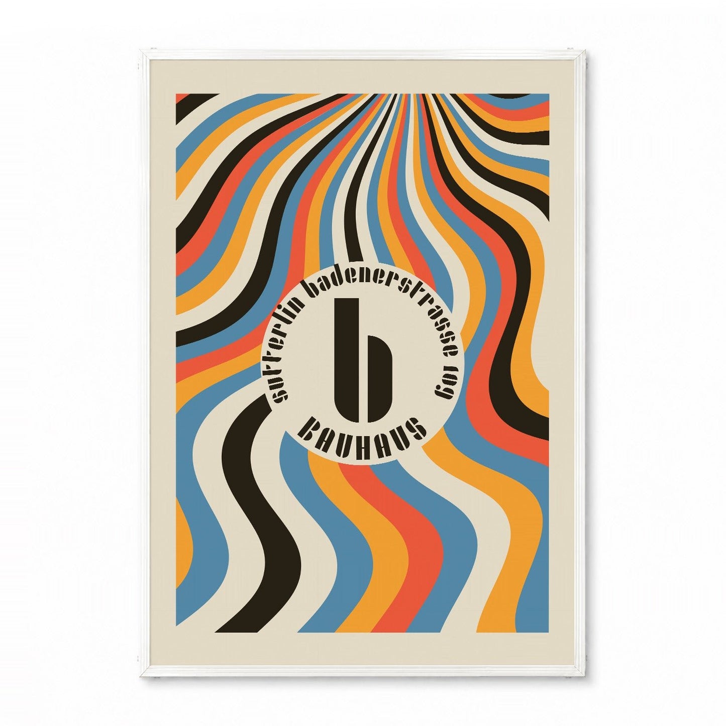 「BAUHAUS Groovy Waves」バウハウスデザインポスター - Ink Jp
