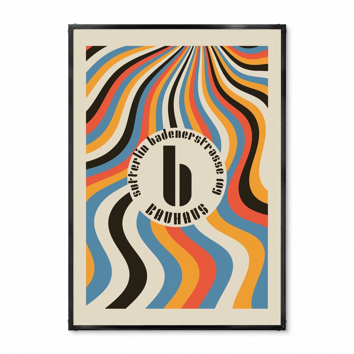 「BAUHAUS Groovy Waves」バウハウスデザインポスター - Ink Jp