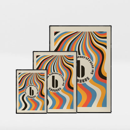 「BAUHAUS Groovy Waves」バウハウスデザインポスター - Ink Jp