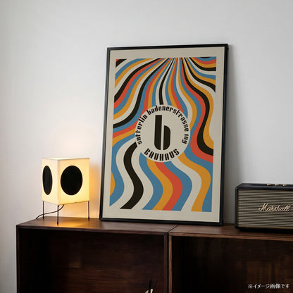 「BAUHAUS Groovy Waves」バウハウスデザインポスター - Ink Jp