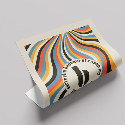 「BAUHAUS Groovy Waves」バウハウスデザインポスター - Ink Jp