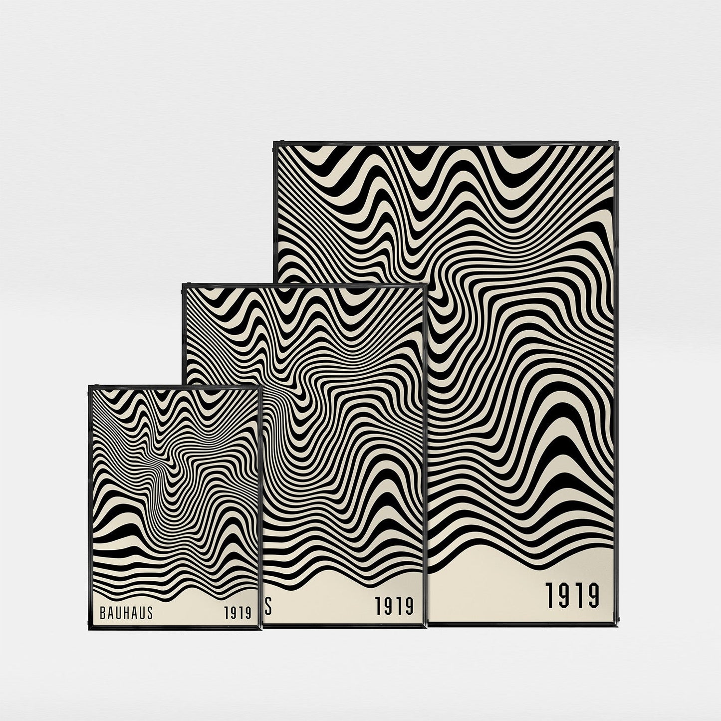 「BAUHAUS Mono Wave 1919」バウハウスデザインポスター - Ink Jp