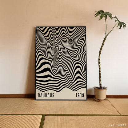 「BAUHAUS Mono Wave 1919」バウハウスデザインポスター - Ink Jp