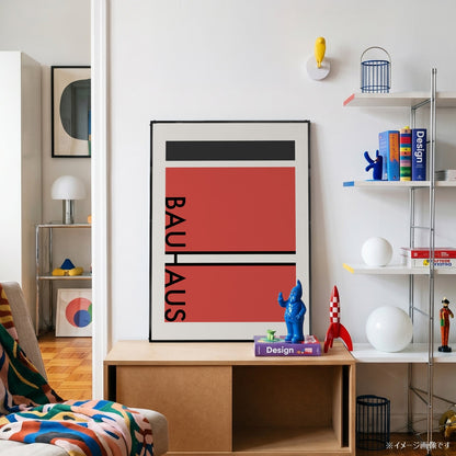 「BAUHAUS Red Split」バウハウスデザインポスター - Ink Jp