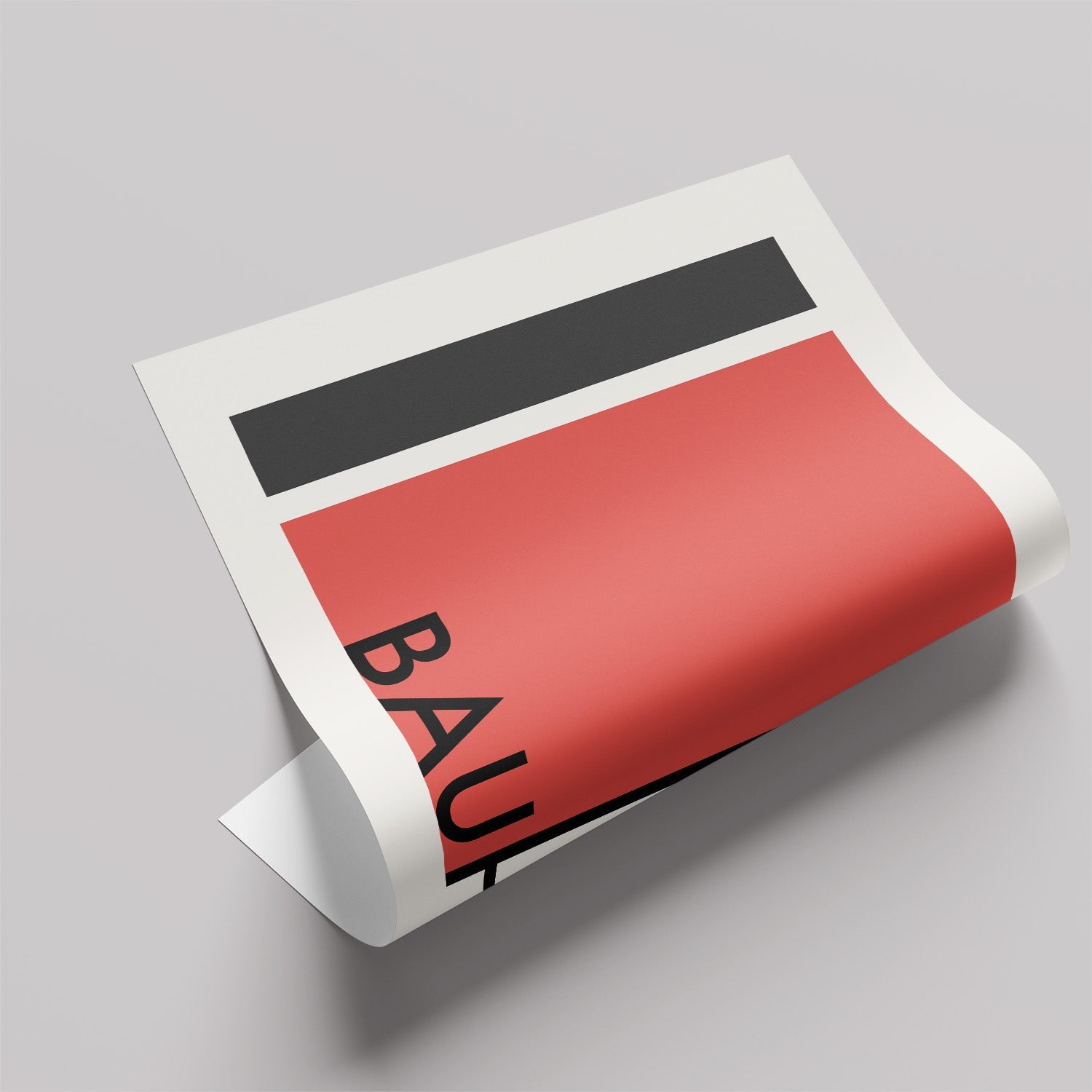 「BAUHAUS Red Split」バウハウスデザインポスター - Ink Jp