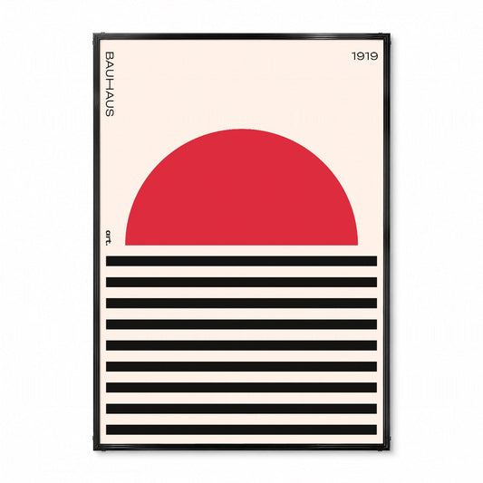 「BAUHAUS Red Sun 1919」バウハウスデザインポスター - Ink Jp