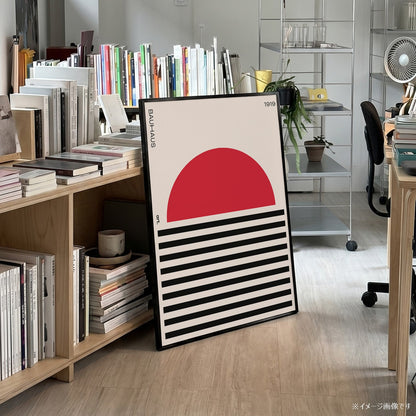 「BAUHAUS Red Sun 1919」バウハウスデザインポスター - Ink Jp