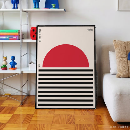 「BAUHAUS Red Sun 1919」バウハウスデザインポスター - Ink Jp