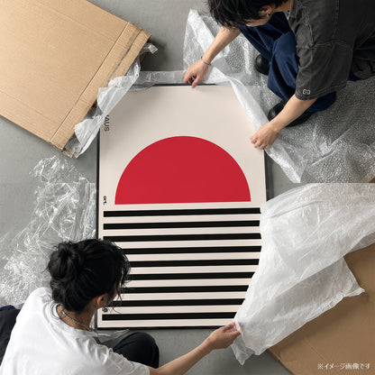 「BAUHAUS Red Sun 1919」バウハウスデザインポスター - Ink Jp