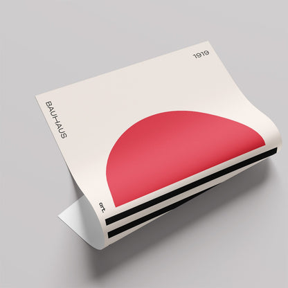 「BAUHAUS Red Sun 1919」バウハウスデザインポスター - Ink Jp