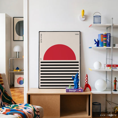 「BAUHAUS Red Sun 1919」バウハウスデザインポスター - Ink Jp
