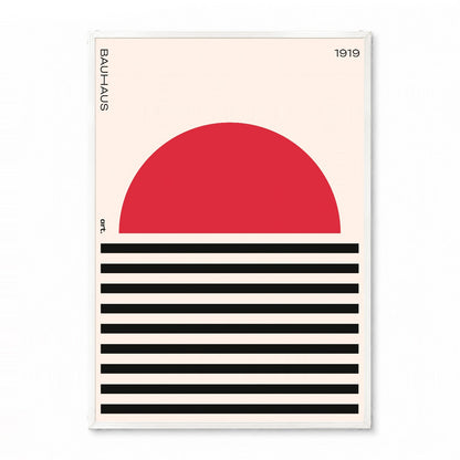 「BAUHAUS Red Sun 1919」バウハウスデザインポスター - Ink Jp