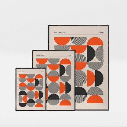 「BAUHAUS Semicircles 1919」バウハウスデザインポスター - Ink Jp