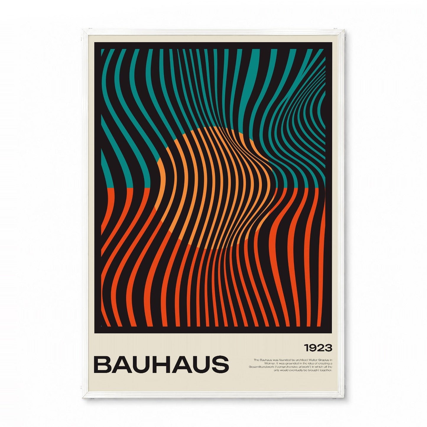 「BAUHAUS Wave Flow 1923」バウハウスデザインポスター - Ink Jp