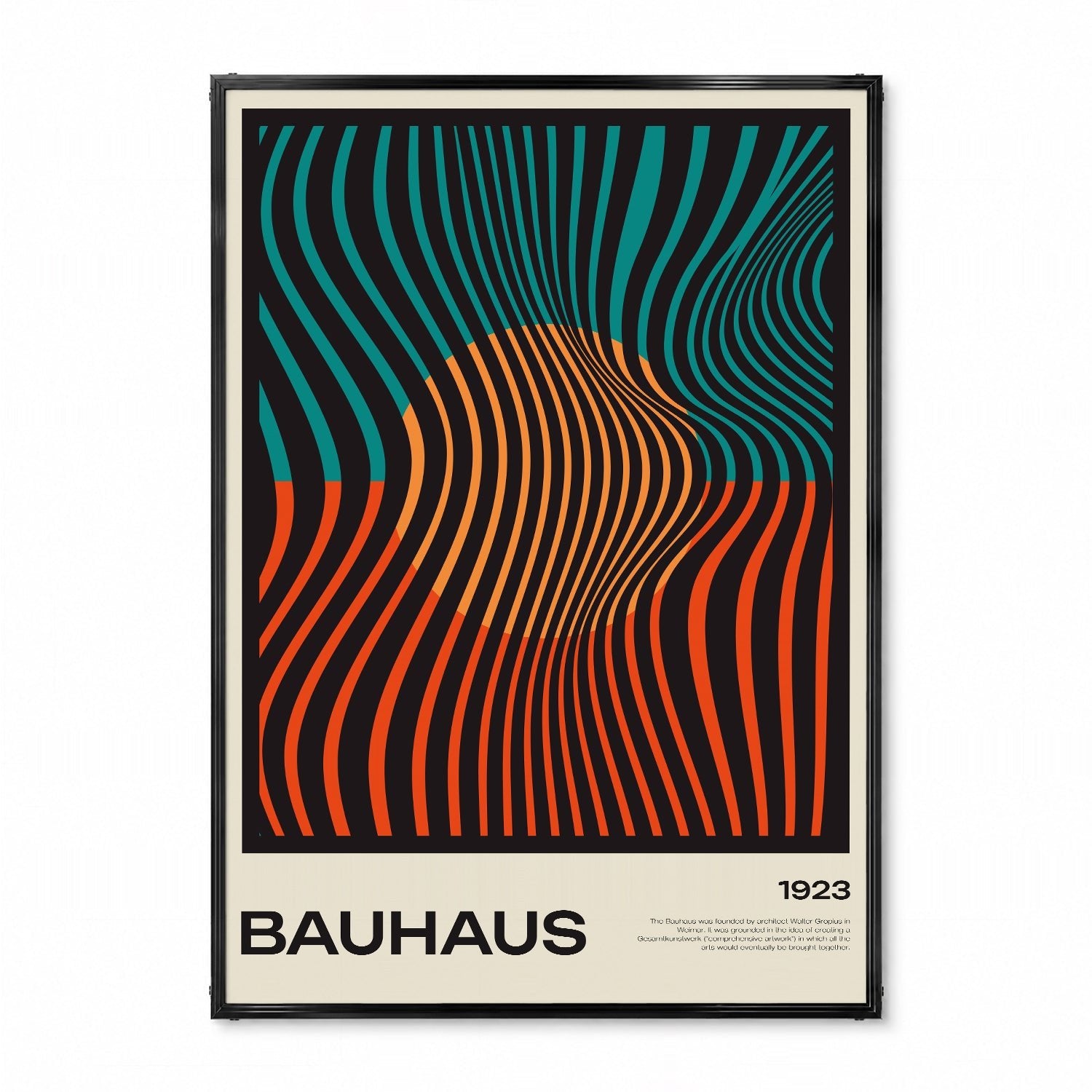 BAUHAUS Wave Flow 1923」バウハウスデザインポスター – Ink Jp