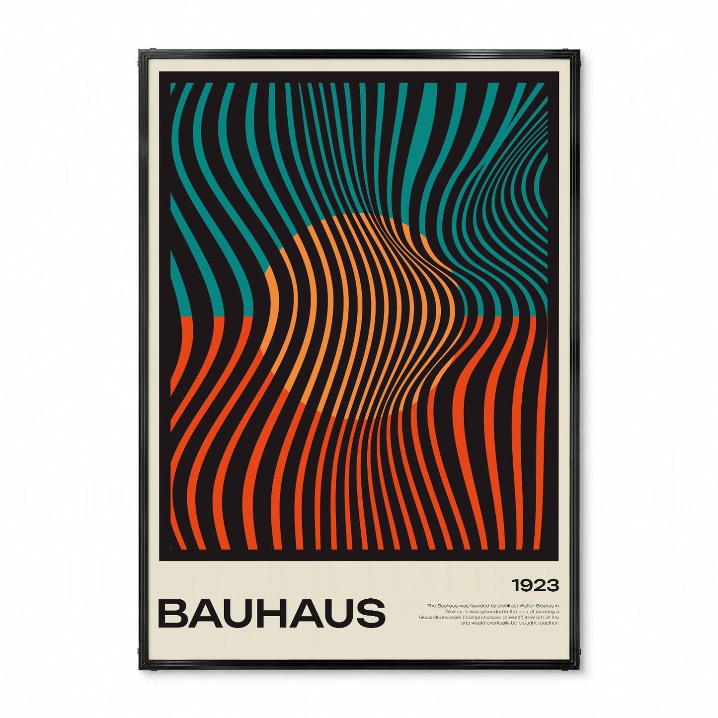 「BAUHAUS Wave Flow 1923」バウハウスデザインポスター - Ink Jp