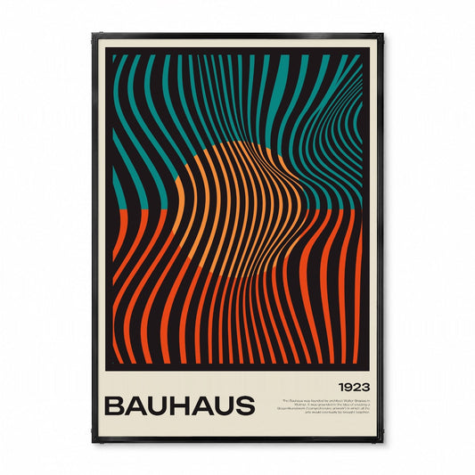 「BAUHAUS Wave Flow 1923」バウハウスデザインポスター - Ink Jp