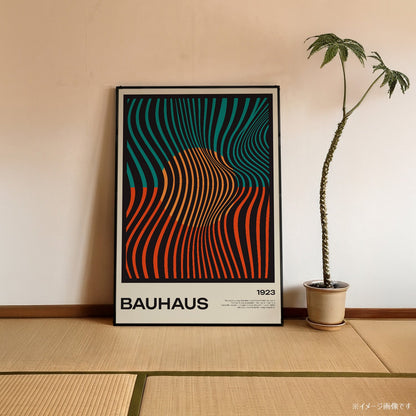 「BAUHAUS Wave Flow 1923」バウハウスデザインポスター - Ink Jp