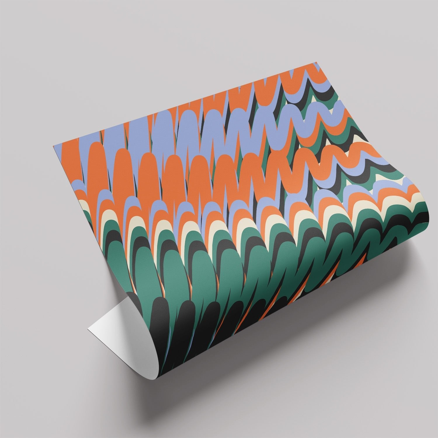「BAUHAUS Wave Pattern」バウハウスデザインポスター - Ink Jp