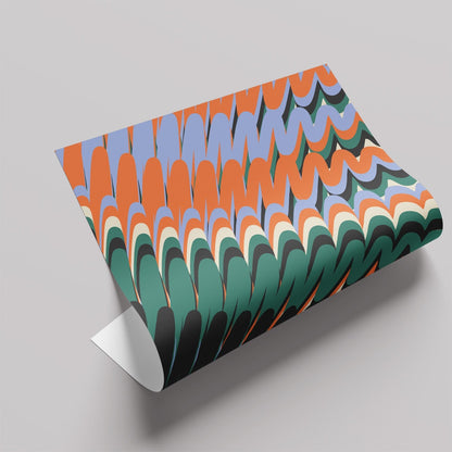 「BAUHAUS Wave Pattern」バウハウスデザインポスター - Ink Jp
