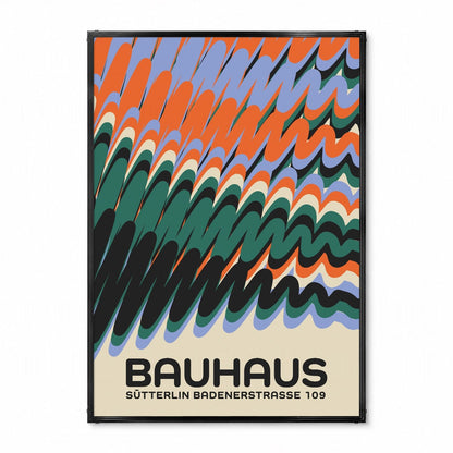 「BAUHAUS Wave Pattern」バウハウスデザインポスター - Ink Jp