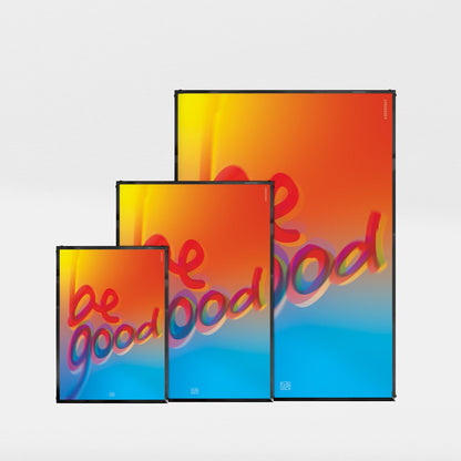 「BE GOOD」タイポグラフィポスター - Ink Jp