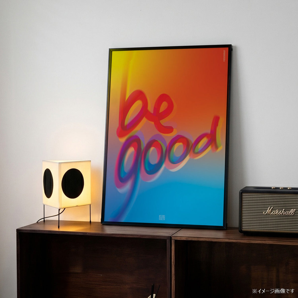 「BE GOOD」タイポグラフィポスター - Ink Jp