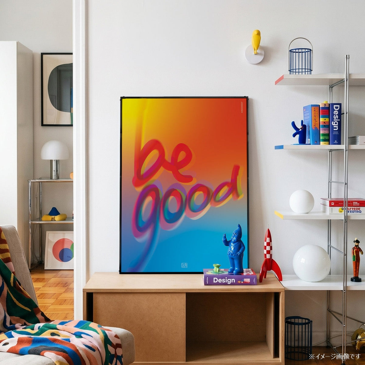 「BE GOOD」タイポグラフィポスター - Ink Jp