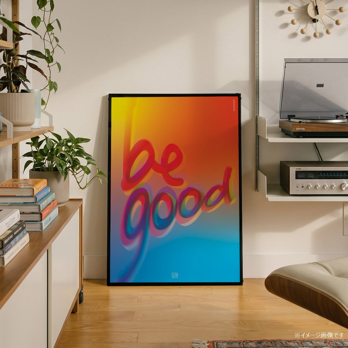 「BE GOOD」タイポグラフィポスター - Ink Jp