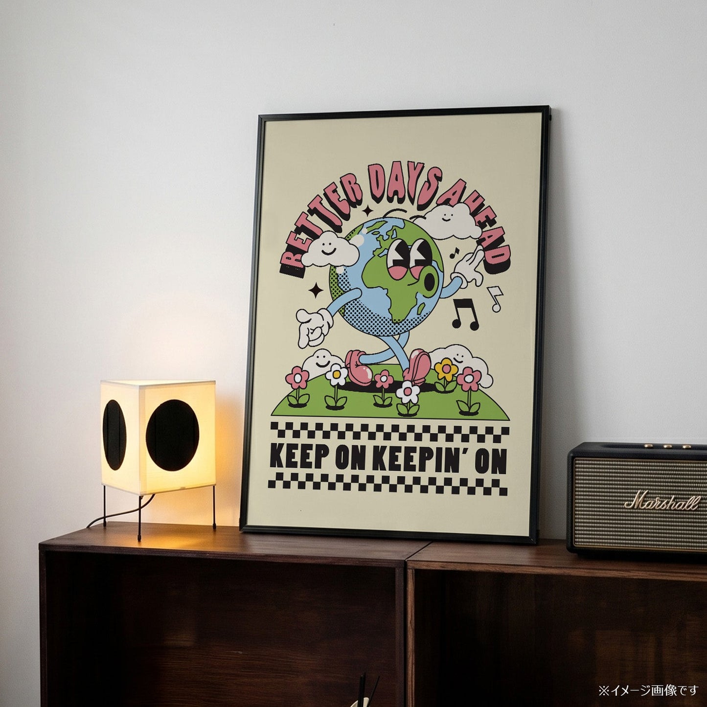 「Better Days Ahead」ポップグラフィックアートポスター - Ink Jp