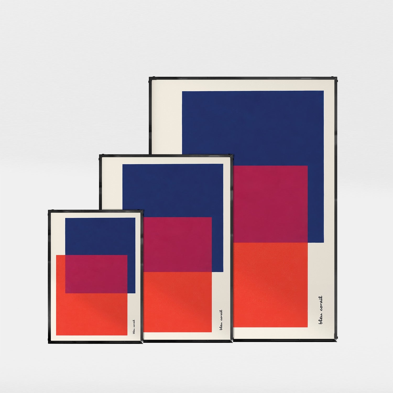 「BLEU CORAIL」カラーブロックポスター - Ink Jp
