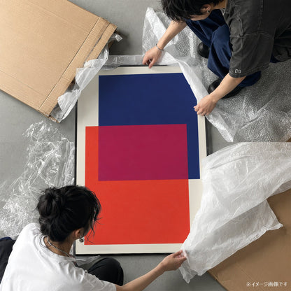 「BLEU CORAIL」カラーブロックポスター - Ink Jp