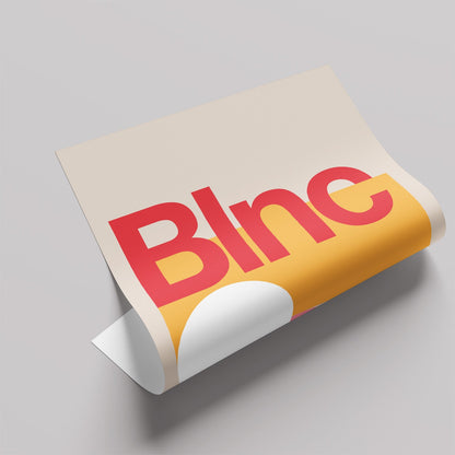 「Blnc」ミニマルグラフィックアートポスター - Ink Jp