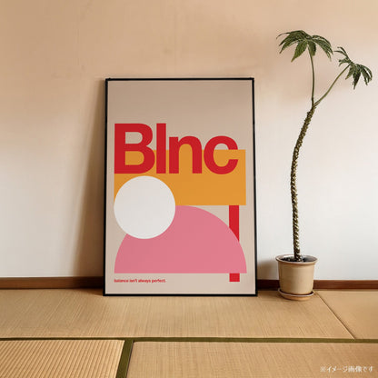 「Blnc」ミニマルグラフィックアートポスター - Ink Jp