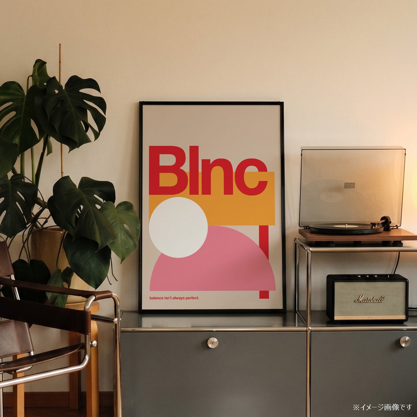 「Blnc」ミニマルグラフィックアートポスター - Ink Jp
