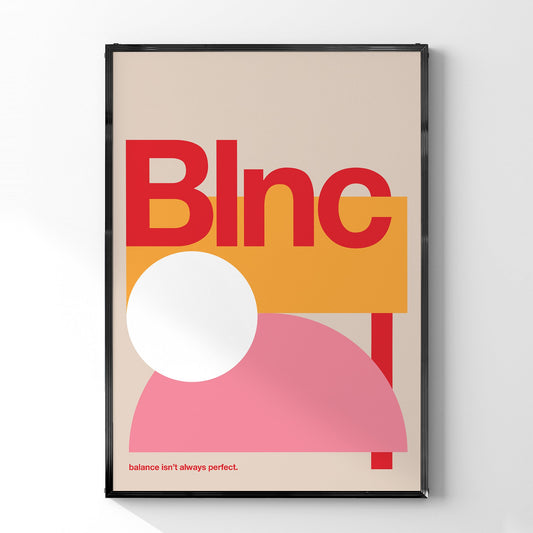 「Blnc」ミニマルグラフィックアートポスター - Ink Jp